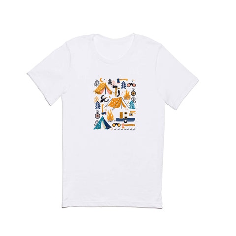 Cat Coquillette Camping Kit Orange Blue Classic T-shirt