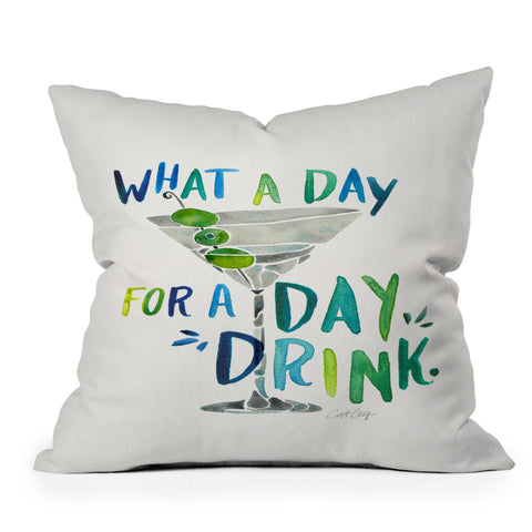 Cat Coquillette Day Drink Outdoor Throw Pillow