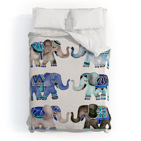 Cat Coquillette Elephant Collection Duvet Cover