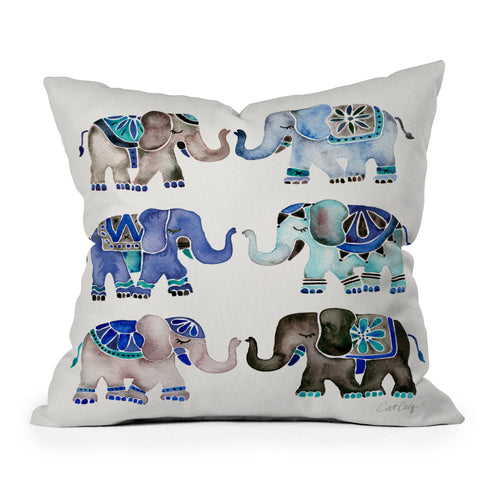 Cat Coquillette Elephant Collection Outdoor Throw Pillow