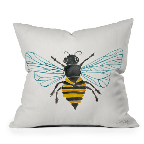 Cat Coquillette Honey Bee Outdoor Throw Pillow