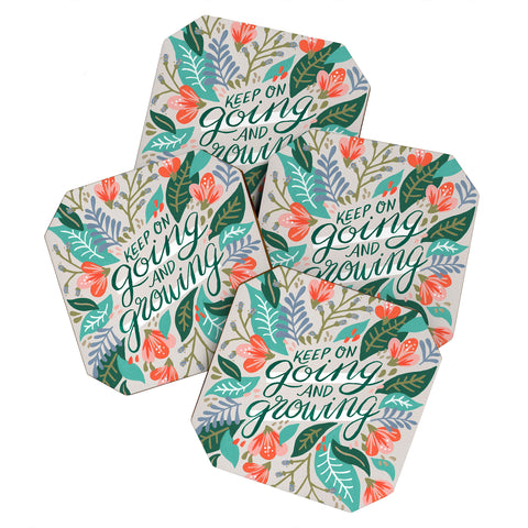 Cat Coquillette Keep on Going and Growing Coaster Set