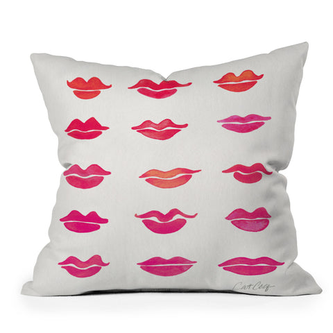 Cat Coquillette Kiss Collection Outdoor Throw Pillow