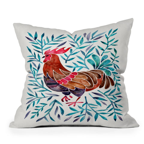 Cat Coquillette Le Coq Outdoor Throw Pillow