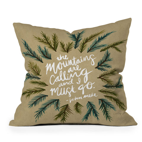 Cat Coquillette Mountains Calling Outdoor Throw Pillow