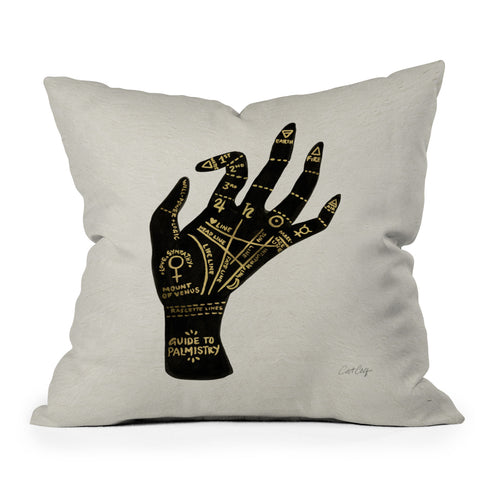 Cat Coquillette Palmistry Outdoor Throw Pillow