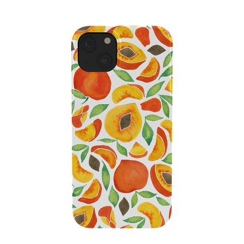 Cat Coquillette Peaches Green Leaves Phone Case