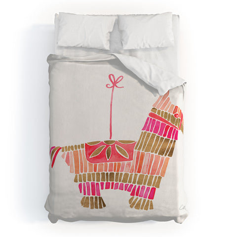 Cat Coquillette Pinata Pink and Rose Gold Duvet Cover