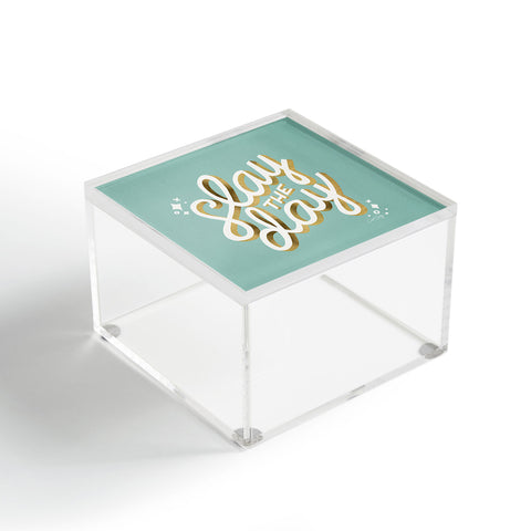 Cat Coquillette Slay the Day Mint Gold Acrylic Box
