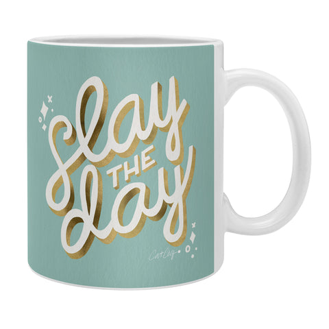 Cat Coquillette Slay the Day Mint Gold Coffee Mug