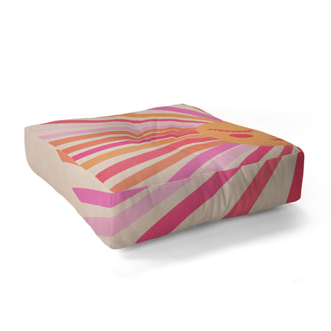 Cat Coquillette Sunshine Pink Floor Pillow Square