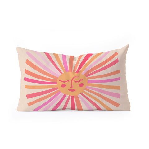 Cat Coquillette Sunshine Pink Oblong Throw Pillow