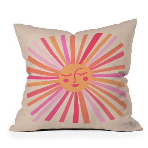 Cat Coquillette Sunshine Pink Throw Pillow
