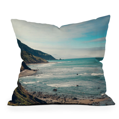 Catherine McDonald California Pacific Coast Highway Outdoor Throw Pillow