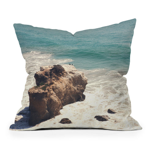 Catherine McDonald El Matador Beach Malibu Outdoor Throw Pillow