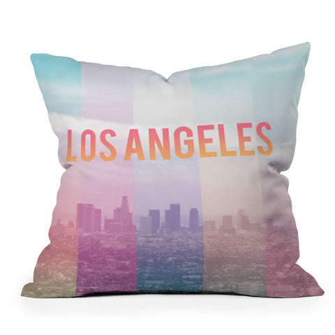 Catherine McDonald Los Angeles Outdoor Throw Pillow