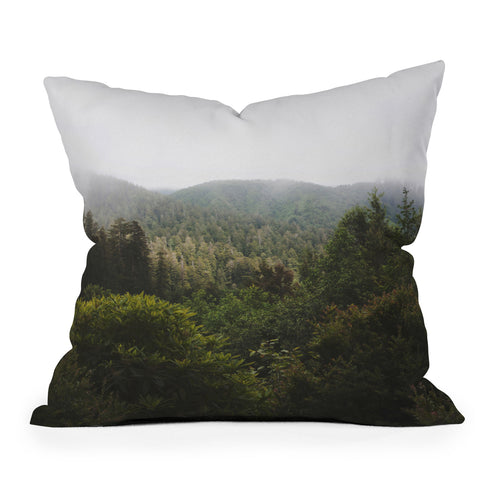 Catherine McDonald Northern California Redwood Forest Outdoor Throw Pillow