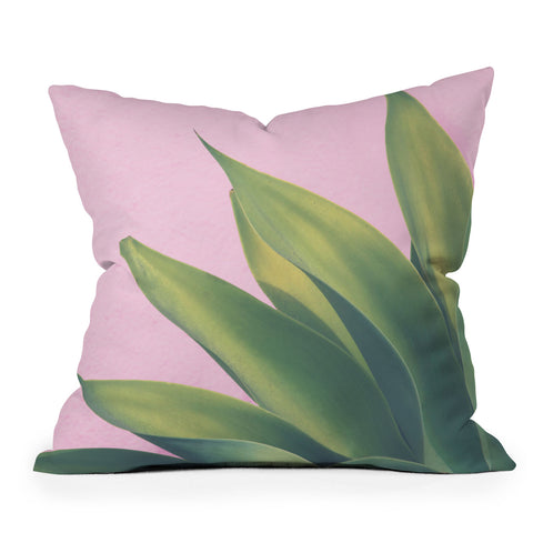 Catherine McDonald Pink Agave Outdoor Throw Pillow