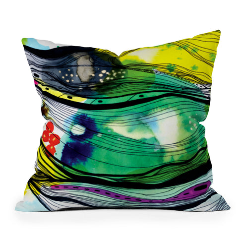 CayenaBlanca Abstract 4 Outdoor Throw Pillow