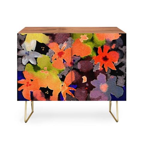 CayenaBlanca Abstract Flowers Credenza