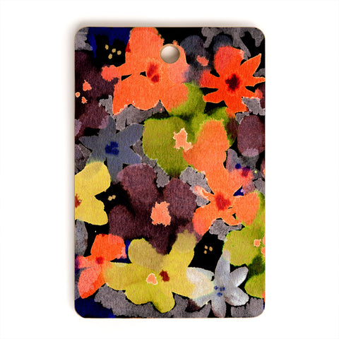 CayenaBlanca Abstract Flowers Cutting Board Rectangle