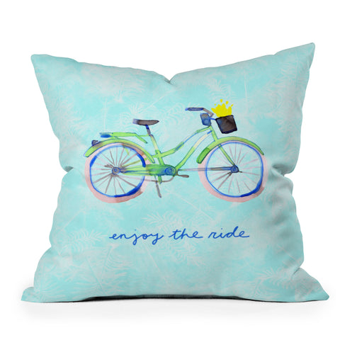CayenaBlanca Enjoy Your Ride Outdoor Throw Pillow