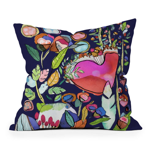 CayenaBlanca Floral Dreams Outdoor Throw Pillow