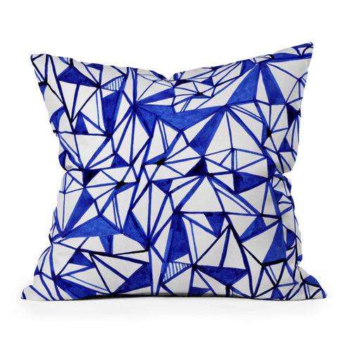 CayenaBlanca Geometric tension Outdoor Throw Pillow