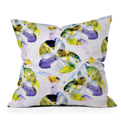 CayenaBlanca Orchid 3 Outdoor Throw Pillow