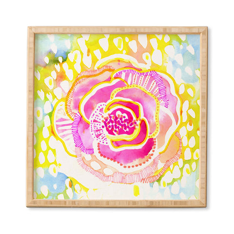 CayenaBlanca Pink Sunflower Framed Wall Art