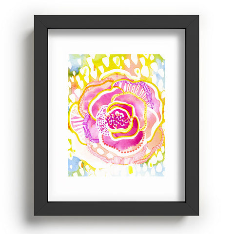 CayenaBlanca Pink Sunflower Recessed Framing Rectangle