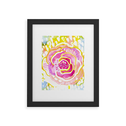 CayenaBlanca Pink Sunflower Framed Art Print