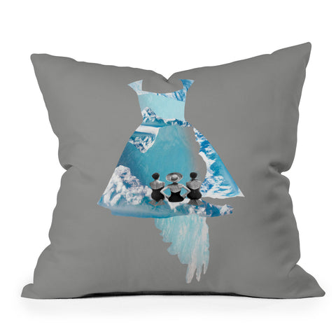 Ceren Kilic Filled With Blue Outdoor Throw Pillow