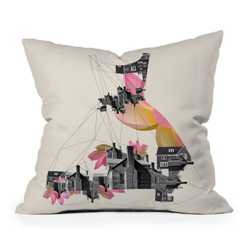 Ceren Kilic Filled With City Outdoor Throw Pillow