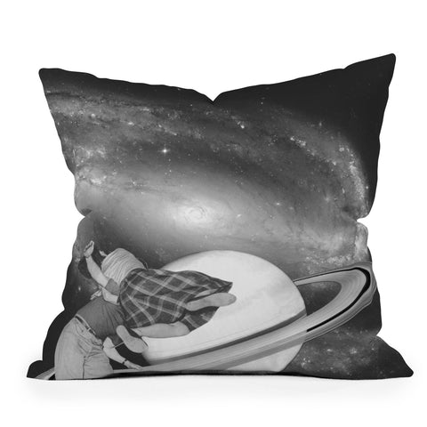 Ceren Kilic Fly me to the saturn Outdoor Throw Pillow
