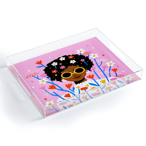 Charly Clements Bloom Where You Are Planted 1 Acrylic Tray