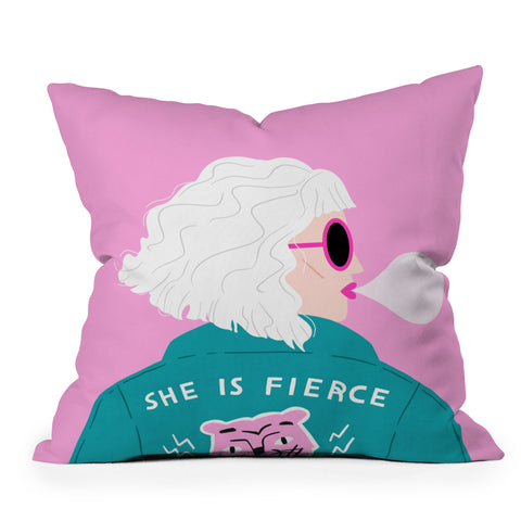 Charly Clements Disco Diva Outdoor Throw Pillow