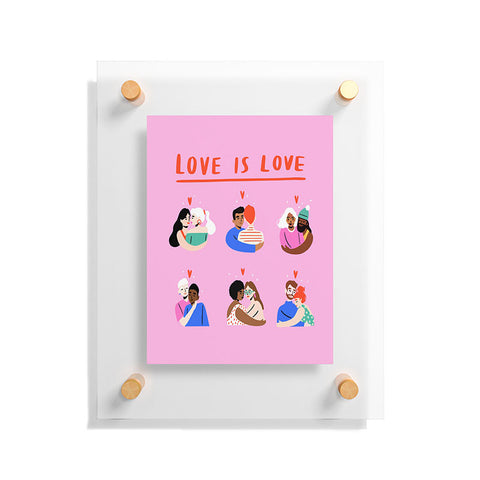Charly Clements Love is Love 1 Floating Acrylic Print
