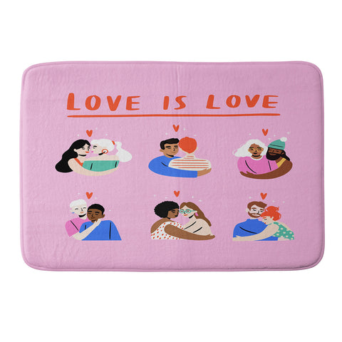 Charly Clements Love is Love 1 Memory Foam Bath Mat