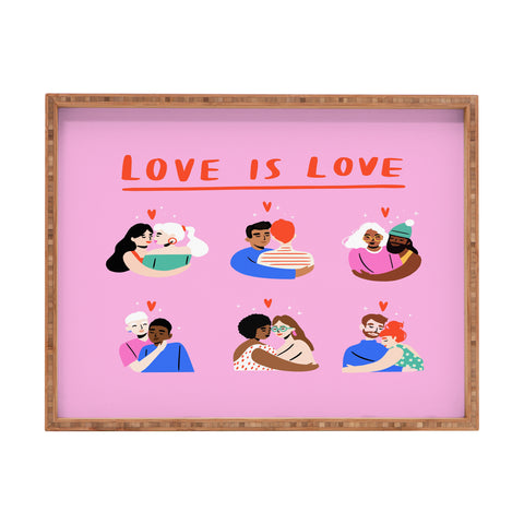 Charly Clements Love is Love 1 Rectangular Tray