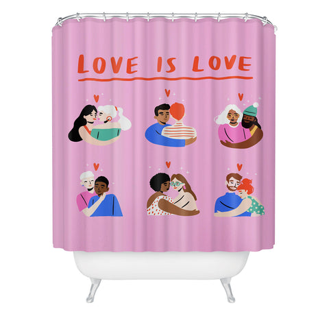 Charly Clements Love is Love 1 Shower Curtain