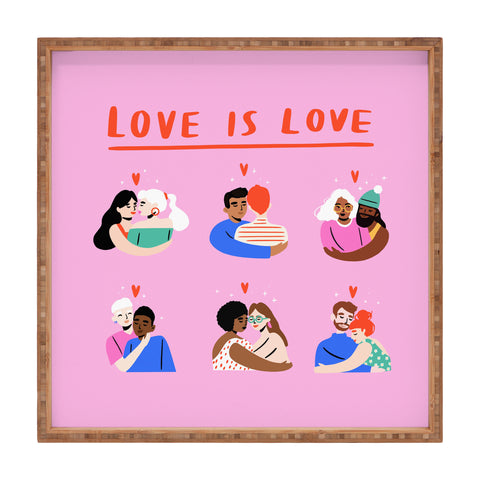 Charly Clements Love is Love 1 Square Tray