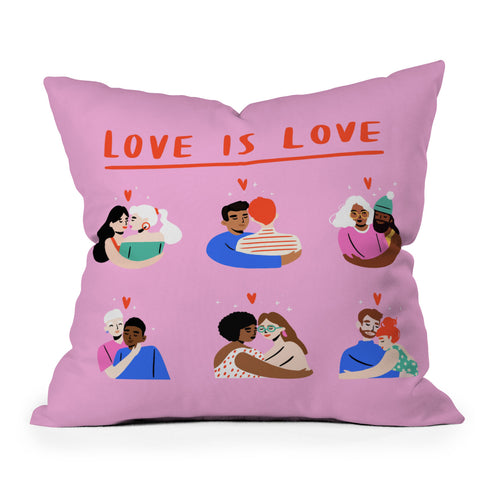 Charly Clements Love is Love 1 Throw Pillow