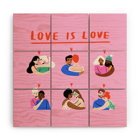 Charly Clements Love is Love 1 Wood Wall Mural