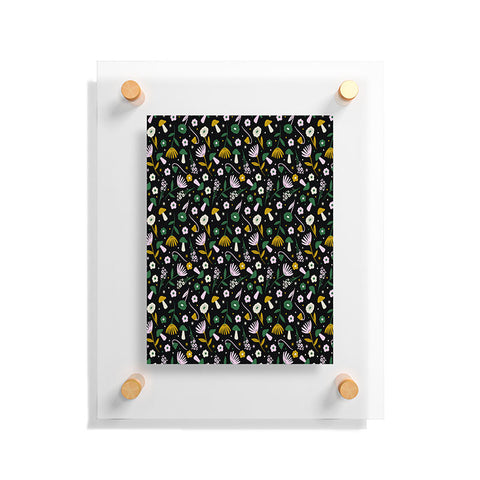 Charly Clements Magic Mushroom Forest Pattern Floating Acrylic Print