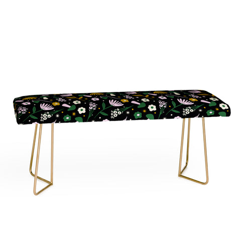 Charly Clements Magic Mushroom Forest Pattern Bench