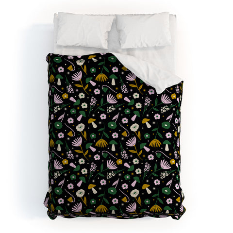 Charly Clements Magic Mushroom Forest Pattern Comforter