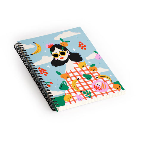 Charly Clements Summer Fruits Picnic Spiral Notebook