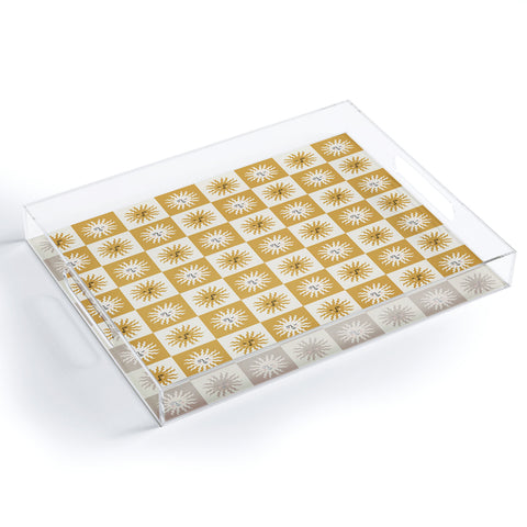 Charly Clements Vintage Checkered Sunshine Acrylic Tray