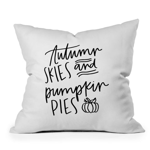 Chelcey Tate Autumn Skies And Pumpkin Pies Outdoor Throw Pillow